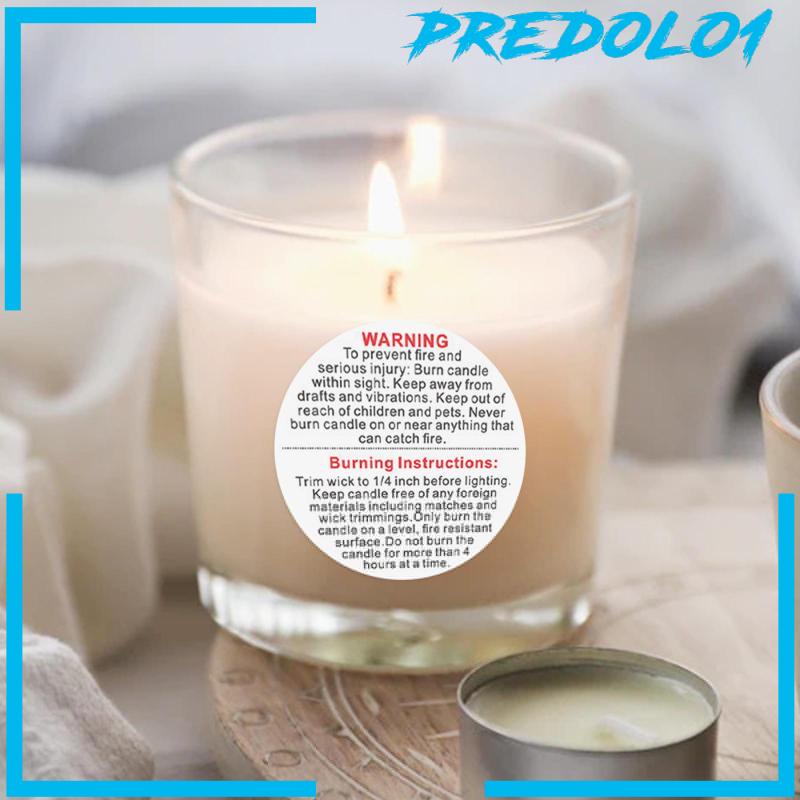 [PREDOLO1] 500 Candle Jar Container Labels Wax Melting Safety Stickers Decal for Candle