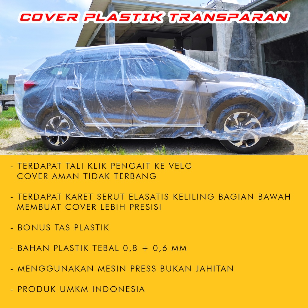 Body Cover Mobil jazz transparan Sarung Mobil jazz waterproof/jazz anti air/jazz lama/jazz idsi/jazz gk5/jazz ge8/new jazz/all new jazz/jazz rs/brio/brio rs/brio satya/brio lama/new brio/agya/ayla/city/vios/avanza/xenia/calya/sigra/sigra r/picanto/katana