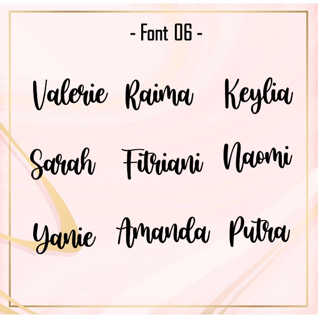 

(10pcs) STIKER NAMA/OLSHOP CUSTOM FONT 06