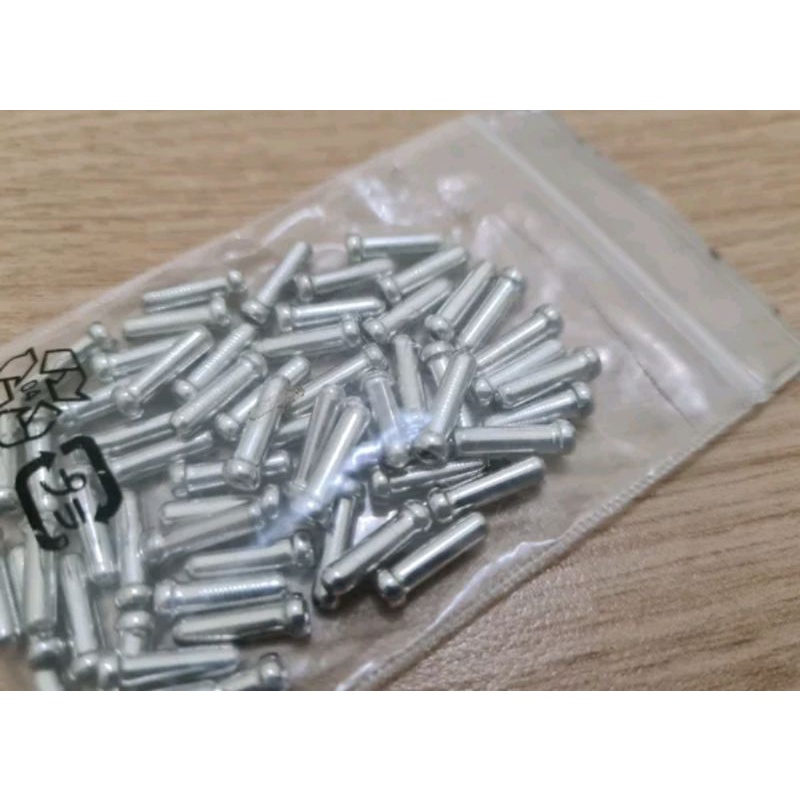 Isi 50 pcs End Caps Cap Cup Tutup Kondom Stoper inner Kawat Kabel Cable Shifter Rem Brake Sepeda