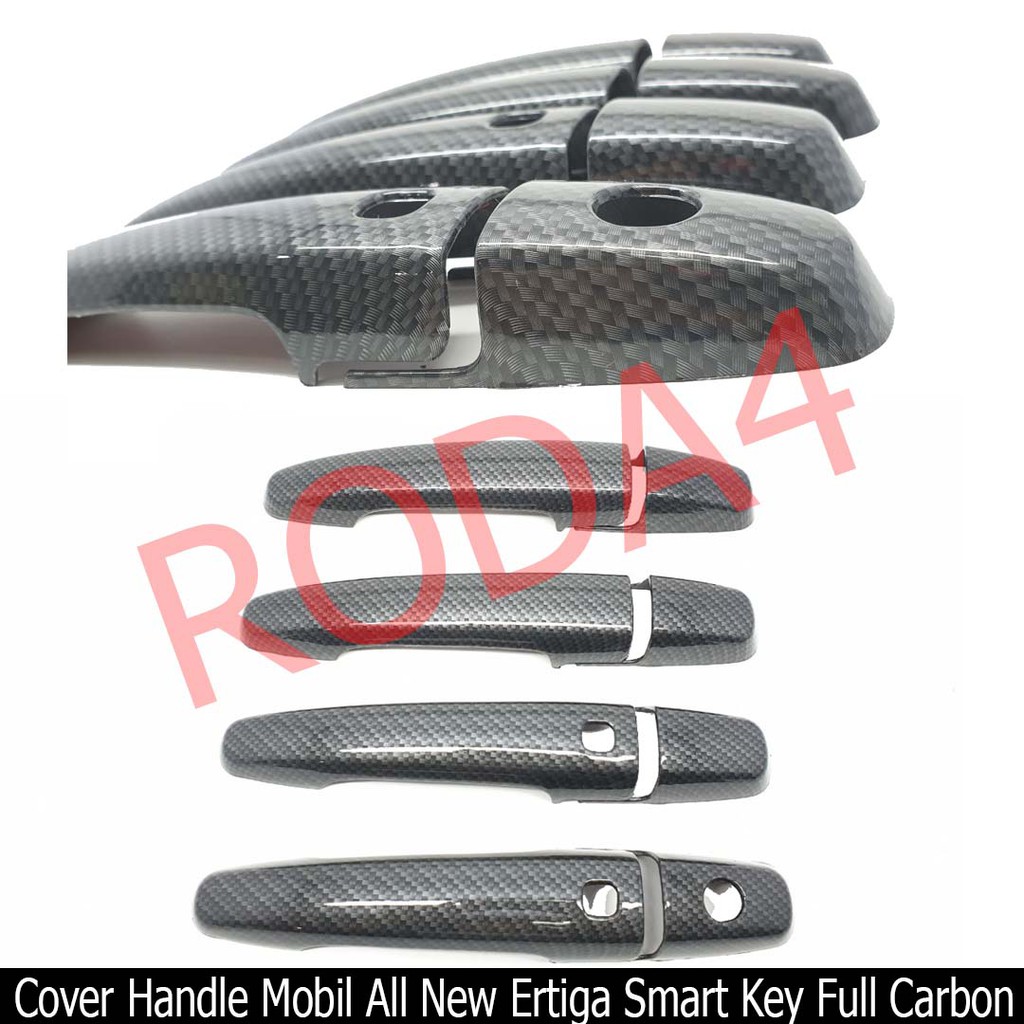 Cover Handle Pegangan Pintu CARBON All New Ertiga Smart Key