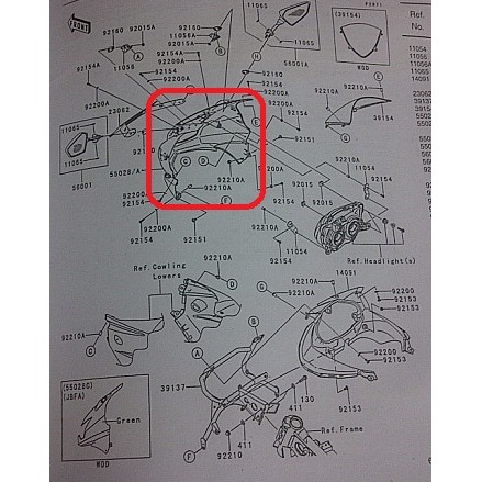 Batok Headlamp Kawasaki Ninja 250R Original, Ready Stock