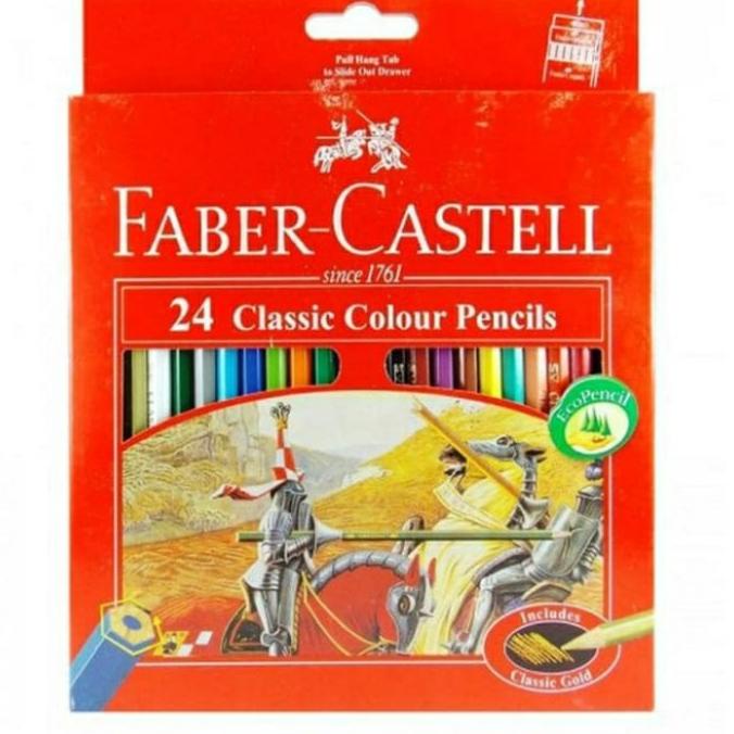 

Pensil Warna Faber Castell 24 Warna Panjang Clasic Terbaik Dikelasnya