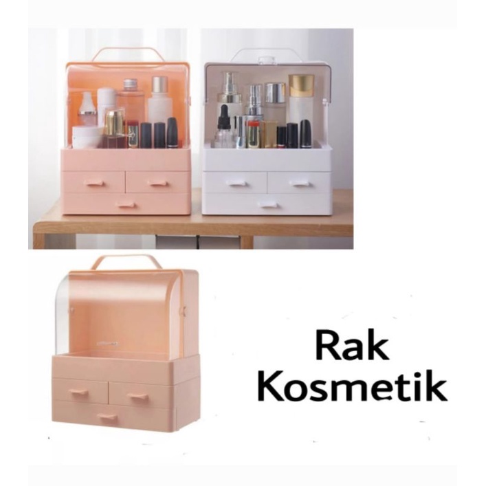 RAK KOSMETIK BOX DAN KOSMETIK GANTUNG KACA/  TEMPAT  PENYIMPANAN KOSMETIK  / ORGANIZER BOX STORAGE PORTABLE