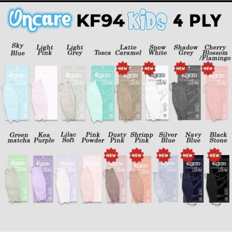 ONCARE MASKER KF94 ANAK KIDS MASK ONCARE 4ply isi 10 pcs