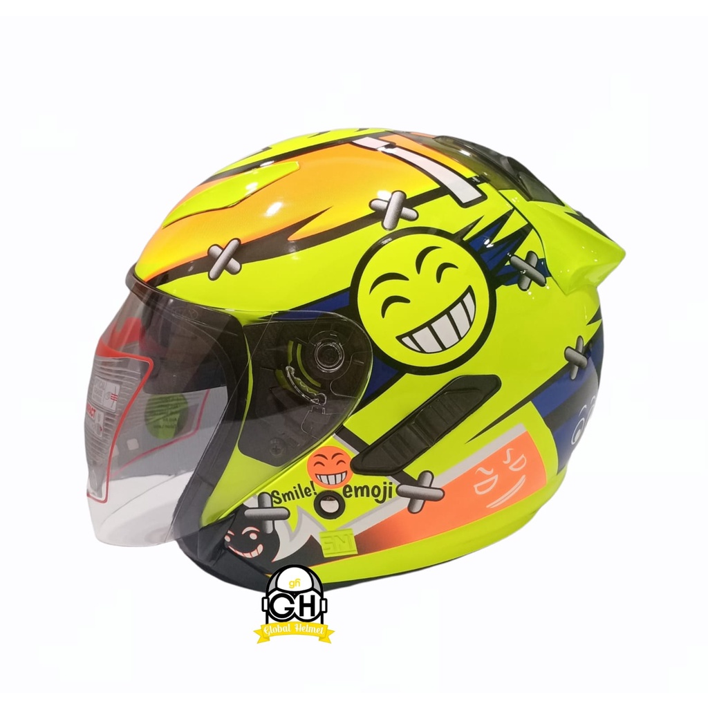 Helm Shell Rover Motif 808 Yellow Fluo Shel Rover
