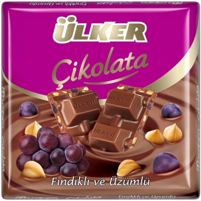 

Ülker Üzümlü Fındıklı Kare Çikolata 65 gr