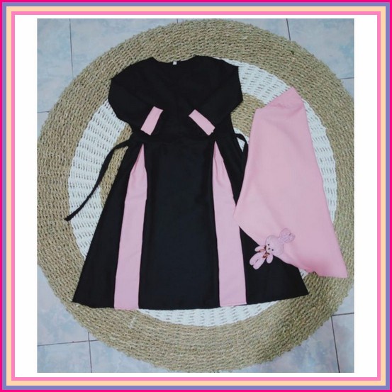 Gamis Anak Syari Aluna Labebah Gamis Anak Marwah Kids+Hijab