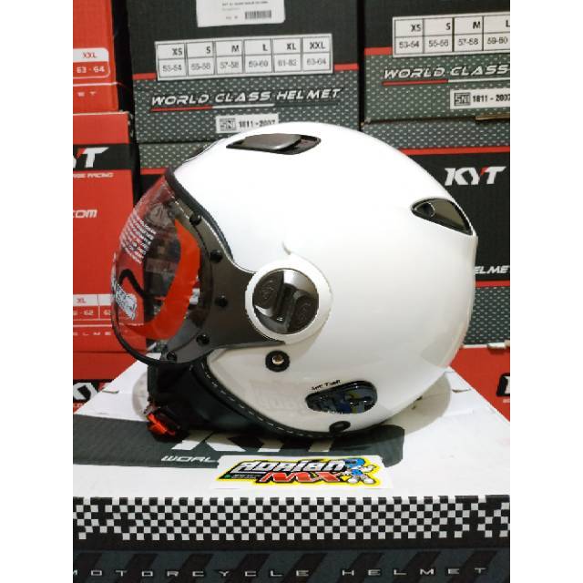 HELM KYT ELSICO WHITE PEARL HELM RETRO HELM BOGO HELM KLASIK HELM JADUL HELM VESPA KYT ELSICO MURAH