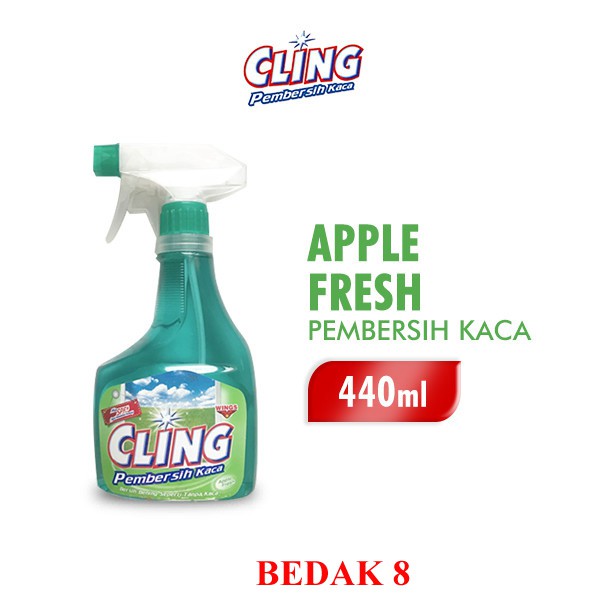 Cling Pembersih Kaca BOTOL SPRAY 440 ml/ Cling Glass Cleaner