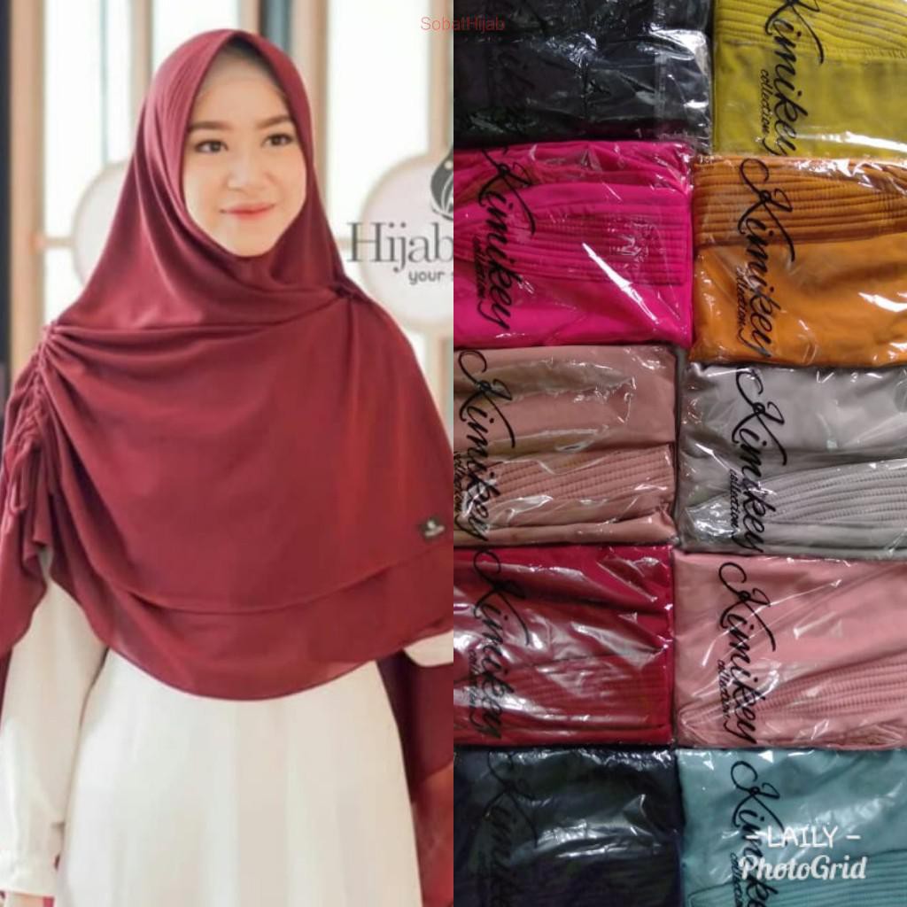 Jilbab Kimikey ( Bahan Ceruty ) / Hijab Kimikey / Kimikey Kerudung Terlaris Termurah