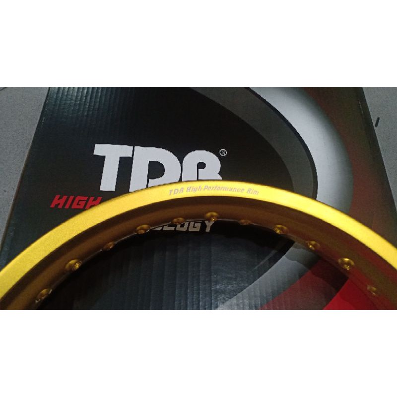 PROMO TDR RIM VELG W SHAPE KOTAK 250 VELK PELEG RING 17 MATTE GOLD MATTE RED MATTE