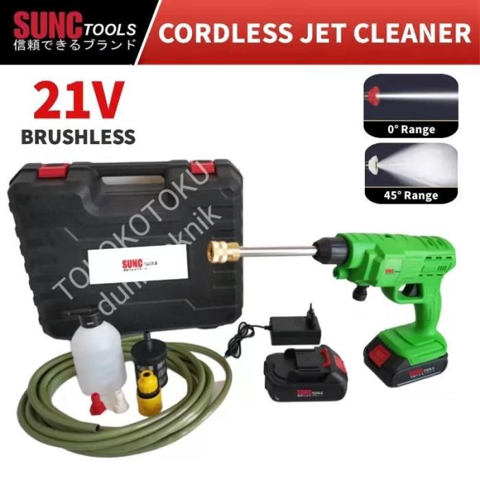 Sunc Tools Cordless Jet Cleaner Baterai Brushless Mesin Cuci Kendaraan