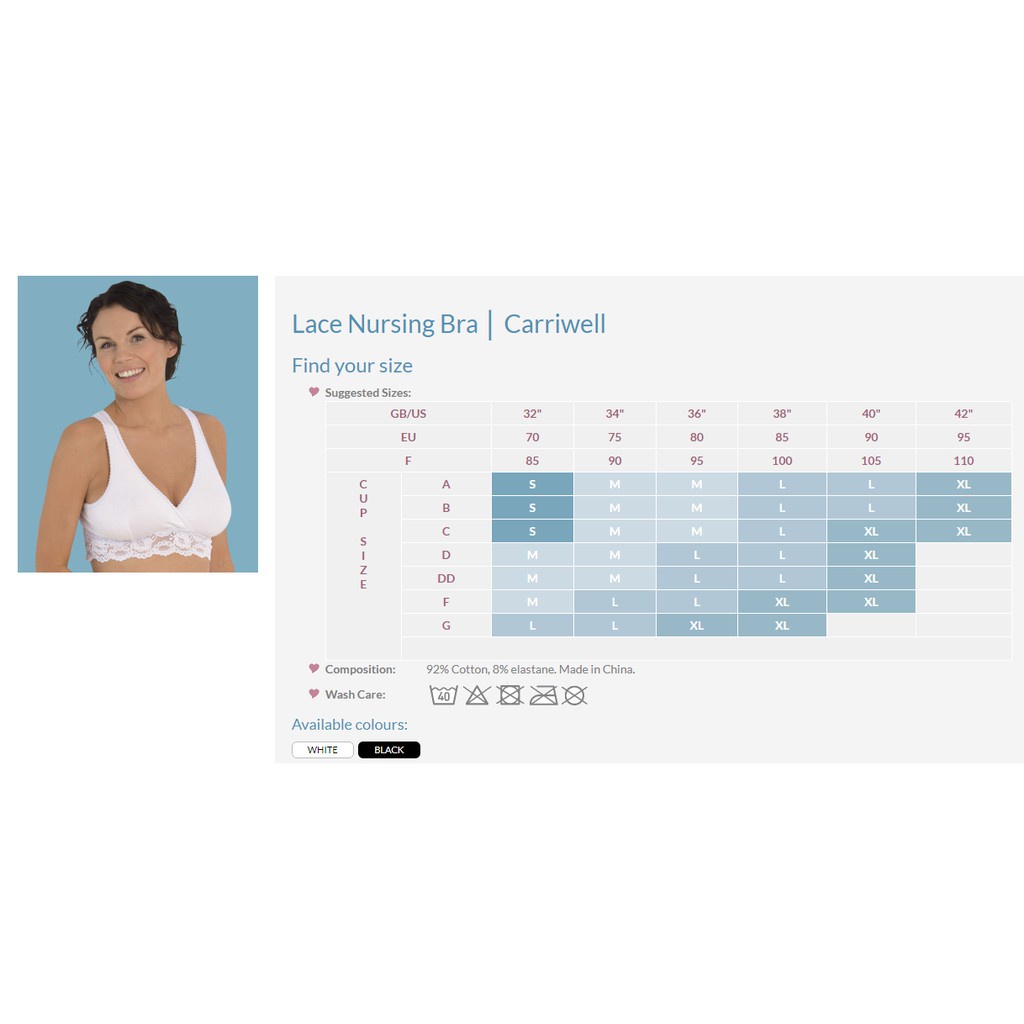 Carriwell Microfibre Lace Nursing Bra | Bra Menyusui