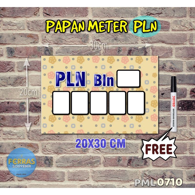 

Ferras Papan Meter Listrik PLN PAM motif Unik - Pastel 10