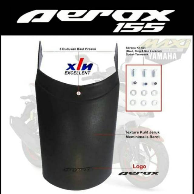 mudflap Sambungan spakbor yamaha aerox 155 connected 2020 2021