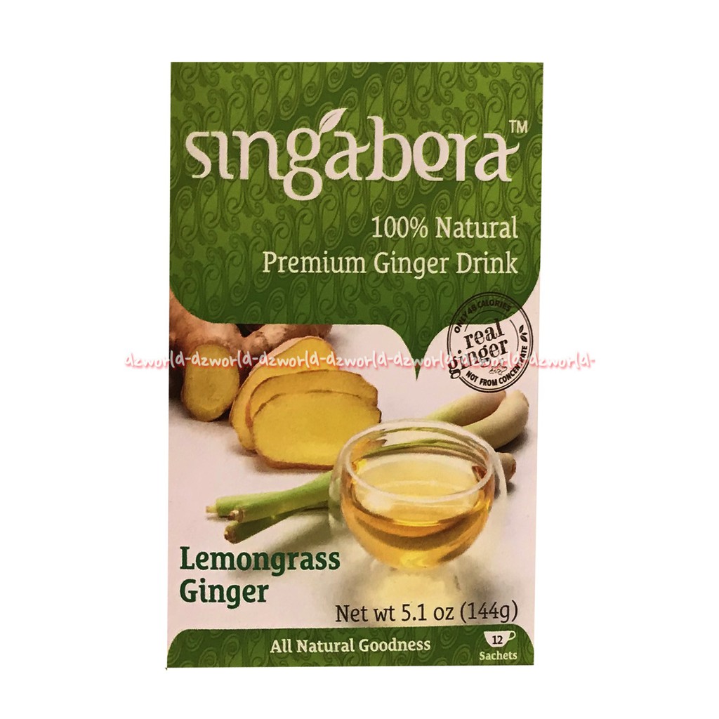 Singabera Premium Ginger Drink Lemongrass Giger Minuman Jahe Serai 144gr