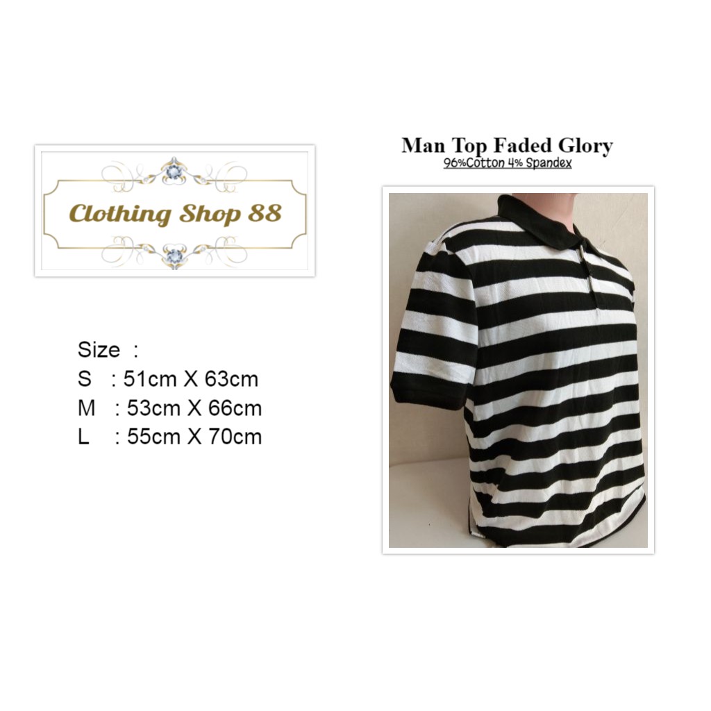 Man Polo Shirt Faded Glory / kaos pria murah / kaos polo