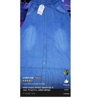 Rok jeans panjang rempel kancing dewasa/rok jeans wanita/rok jeans polos premium terlaris-3