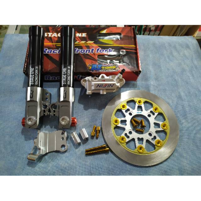 Paket Tabung Bottom Shock Depan RT Stage Copy Ori Scoopy Beat Vario Wave Mio Fino Nouvo Satria Dll
