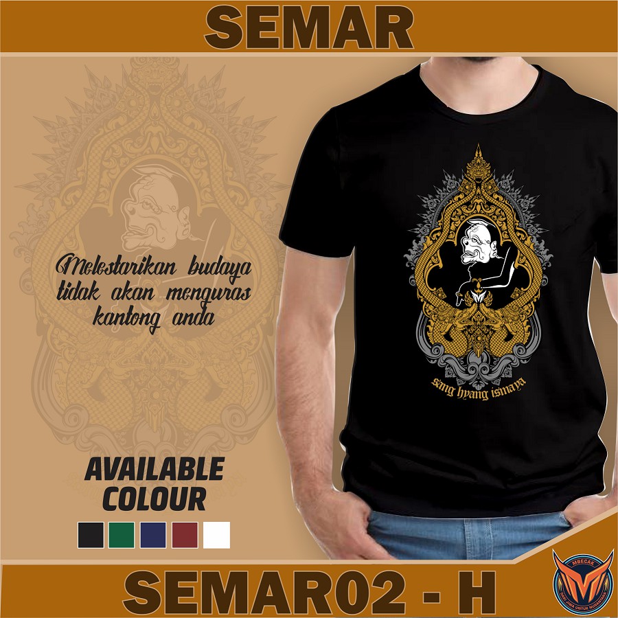 Jual Kaos Pria Distro Kaos Wayang Gunungan Semar Kaos Jawa Kaos Jumbo