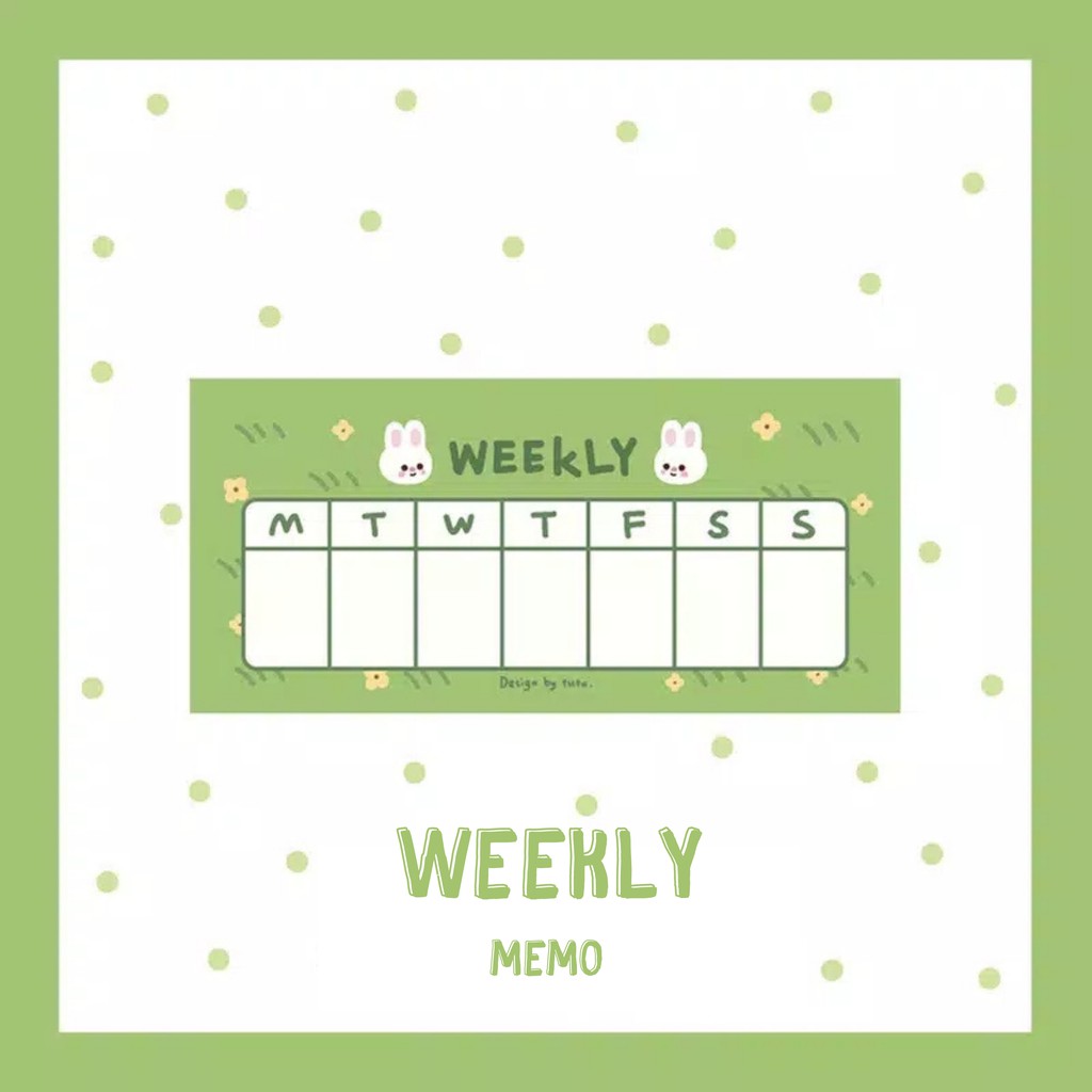 

Memo Pad Goals Series Weekly Notes