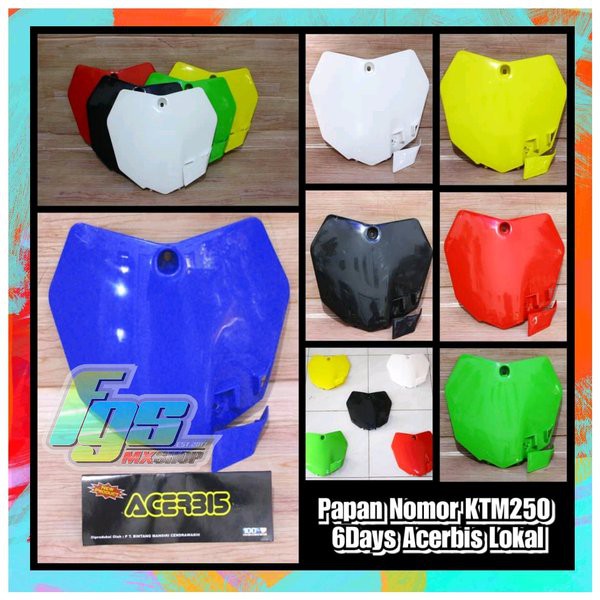 PAPAN NO KTM SIXDAY - NO PLATE KTM - PAPAN NOMOR KTM - PAPAN NOMOR TRAIL - PAPAN NO KLX YZ TS 125