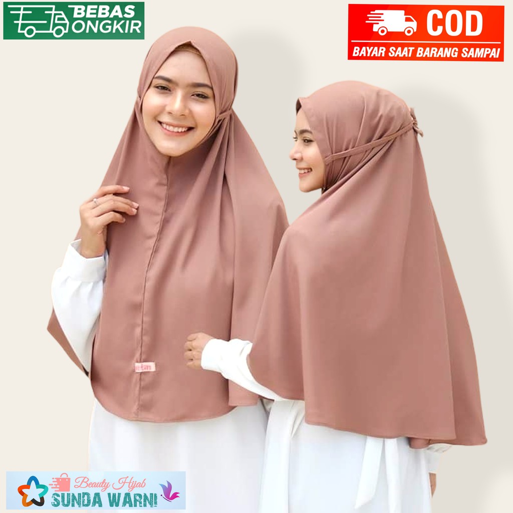 Jilbab Instan Bergo Jumbo Ceruty - Kerudung Wanita / - Kerudung Bergo Jumbo