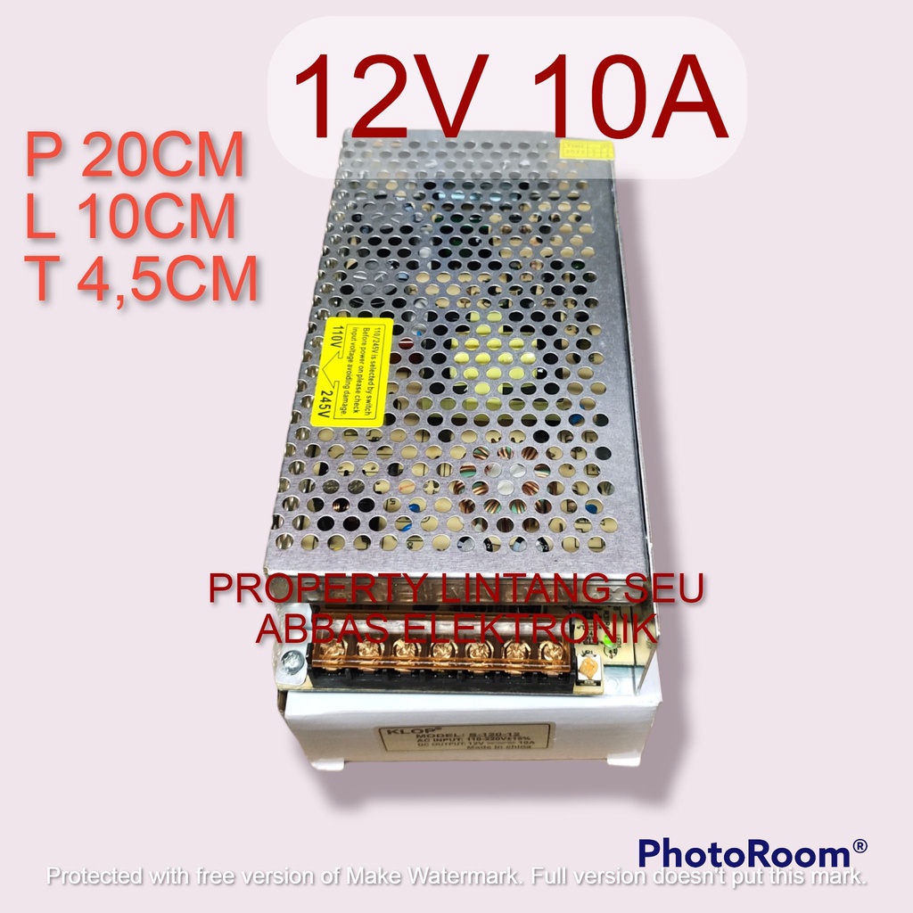 POWER SUPPLY ADAPTOR KALENG 12V 10A 12V10A 12 VOLT 10 AMPERE