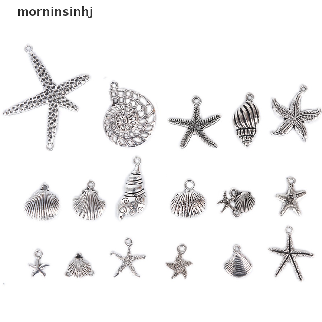 17pcs / set Bintang Laut Tibet Warna Silver