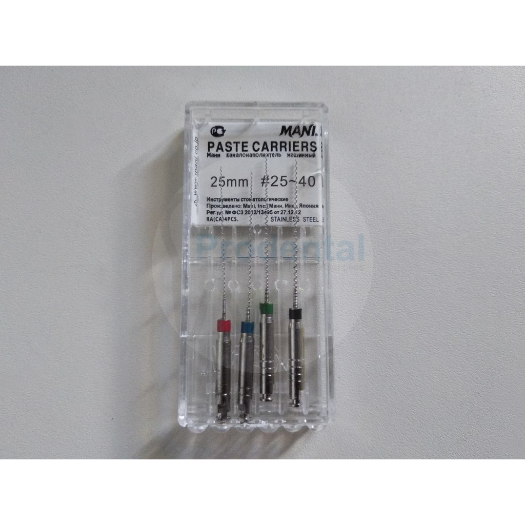 Dental Lentulo Mani Paste Carriers Assorted 25mm #25-40