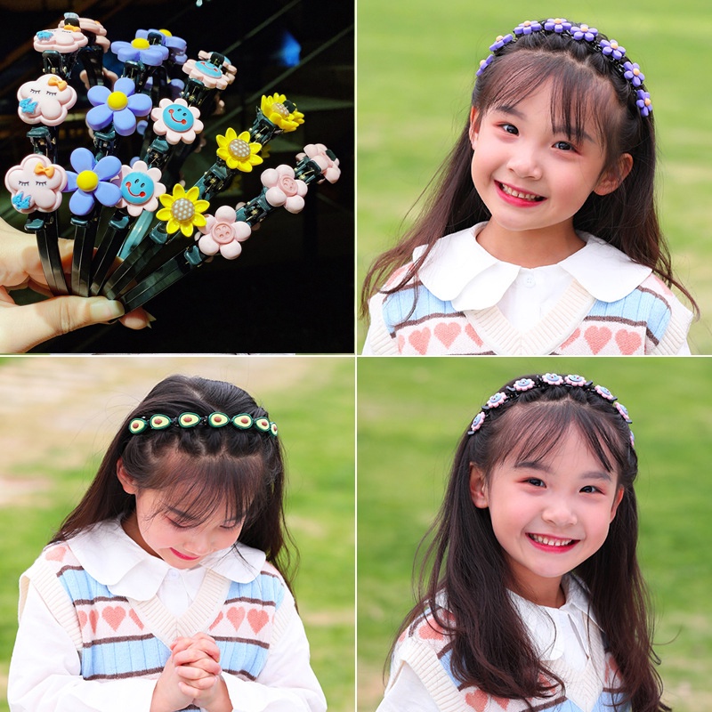 Magic789 Cute Kids Girl Flower Hair Braiding Clip Loop Headband for Children Hairband Hair Styling Tool