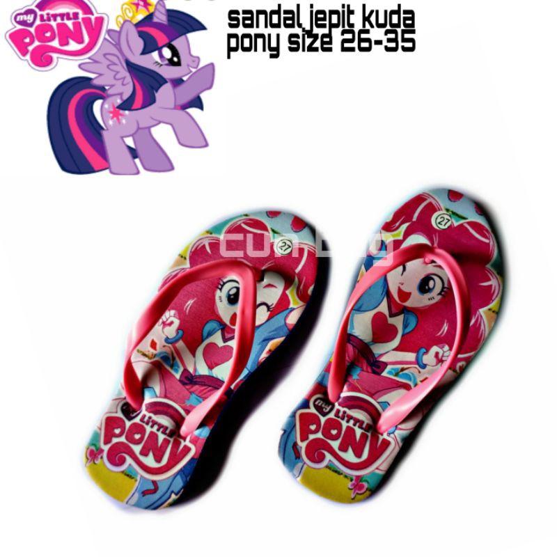 sandal jepit kuda pony