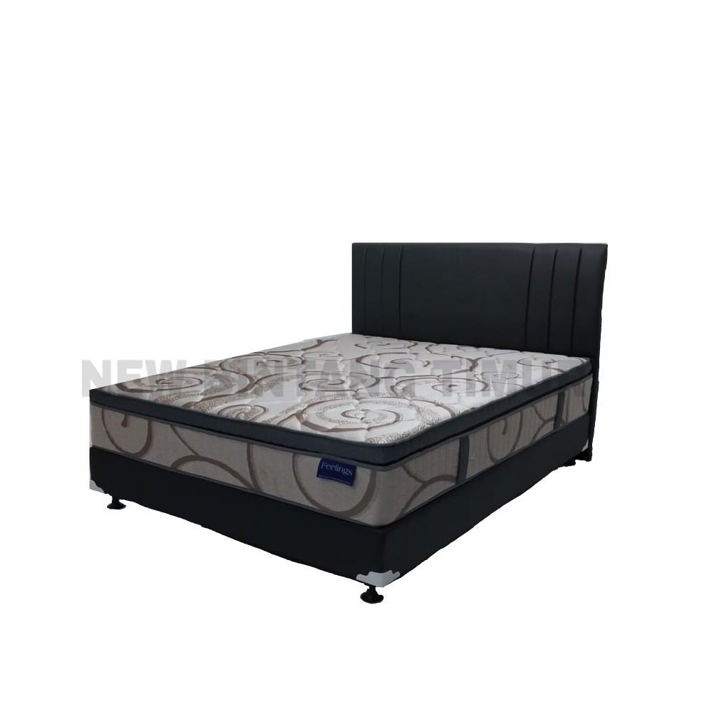 Jual Spring Bed Romance Feelings Plush Top 100 x 200 HB Queen Full Set