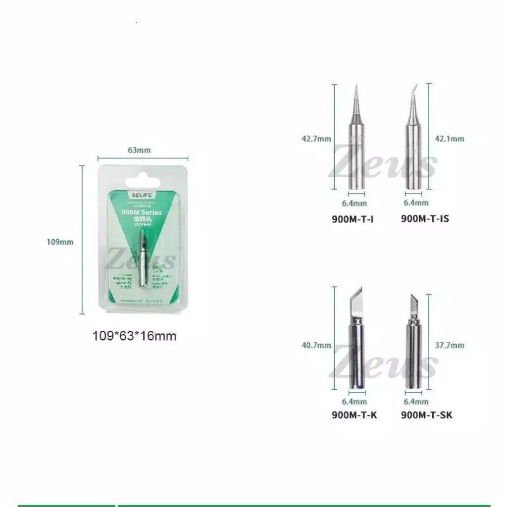 Mata Solder Iron Station Relife 900m Series - Soldering Tips Relife