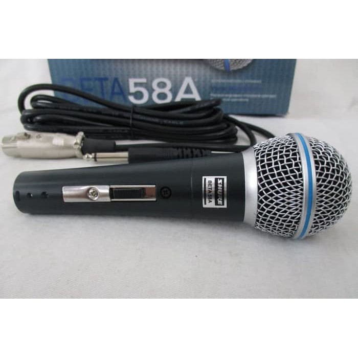 Mic Kabel Vocal / Mic Microphone Vocal Indonesian idol SHURE -58A