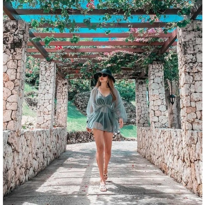 BEST SELLER BLACK BIKINI SET 3PCS / BAJU RENANG WANITA DEWASA SWIMWEAR POLOS BRA BEST BRAND