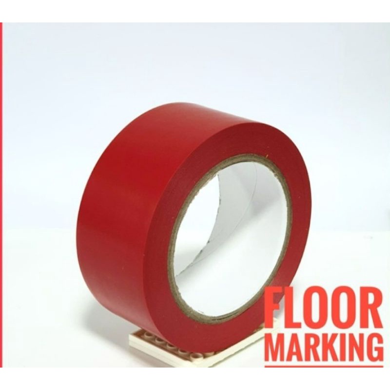 Selotip Garis Lapangan Futsal Vinyl Tape Marking Tape Lakban Garis Lantai Floor Marking Tape Merah U