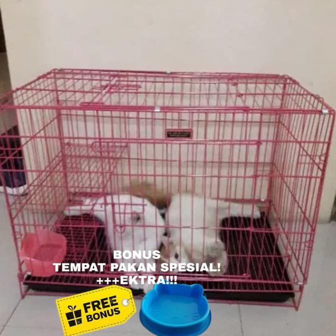Kandang Tingkat Size Xl 80x52x50 Besi Tebal Lipat Kucing Anjing