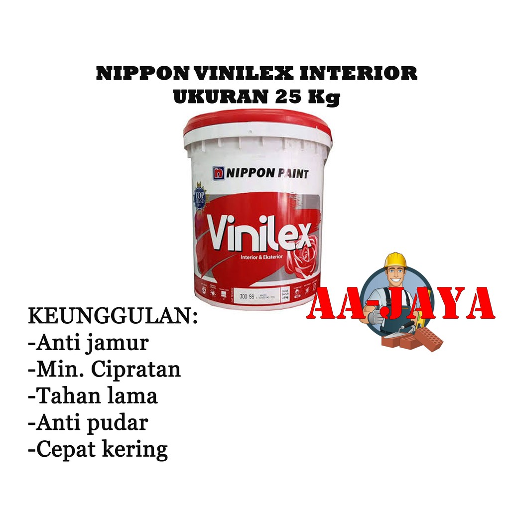 Nippon Vinilex  Interior Cat  Tembok  Ukuran 25 Kg Putih 