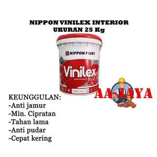 Nippon Vinilex  Interior Cat  Tembok  Ukuran 25  Kg  Putih  