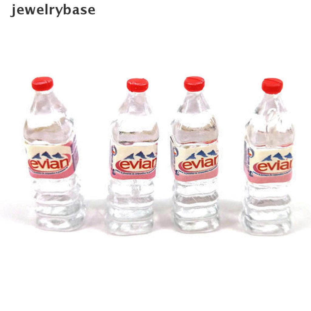 Base 4Pcs / Set Mainan Miniatur Botol Minum Skala 1: 12 Untuk Aksesoris Dapur Rumah Boneka