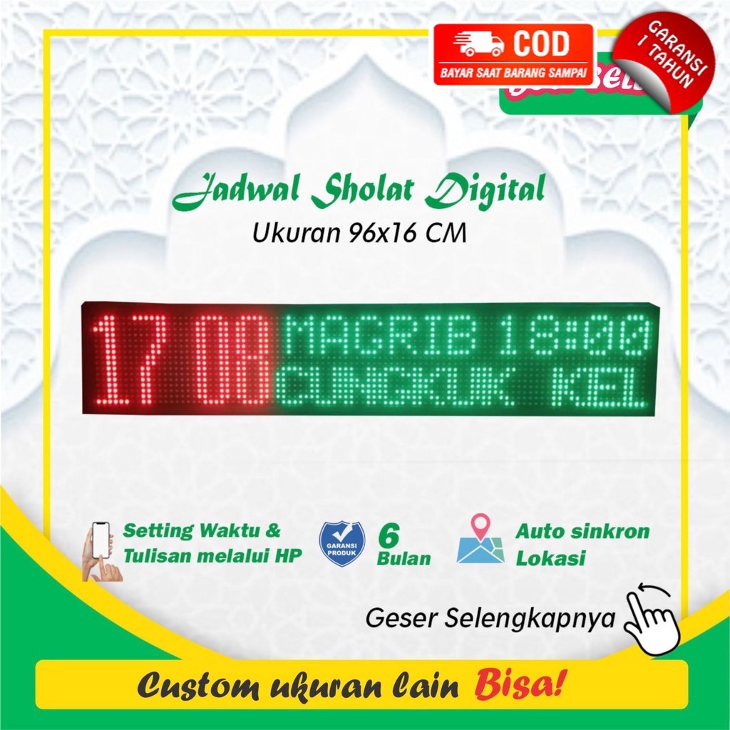 PROMO JAM DIGITAL MASJID JAM MASJID ALARM SHOLAT JADWAL SHOLAT DIGITAL