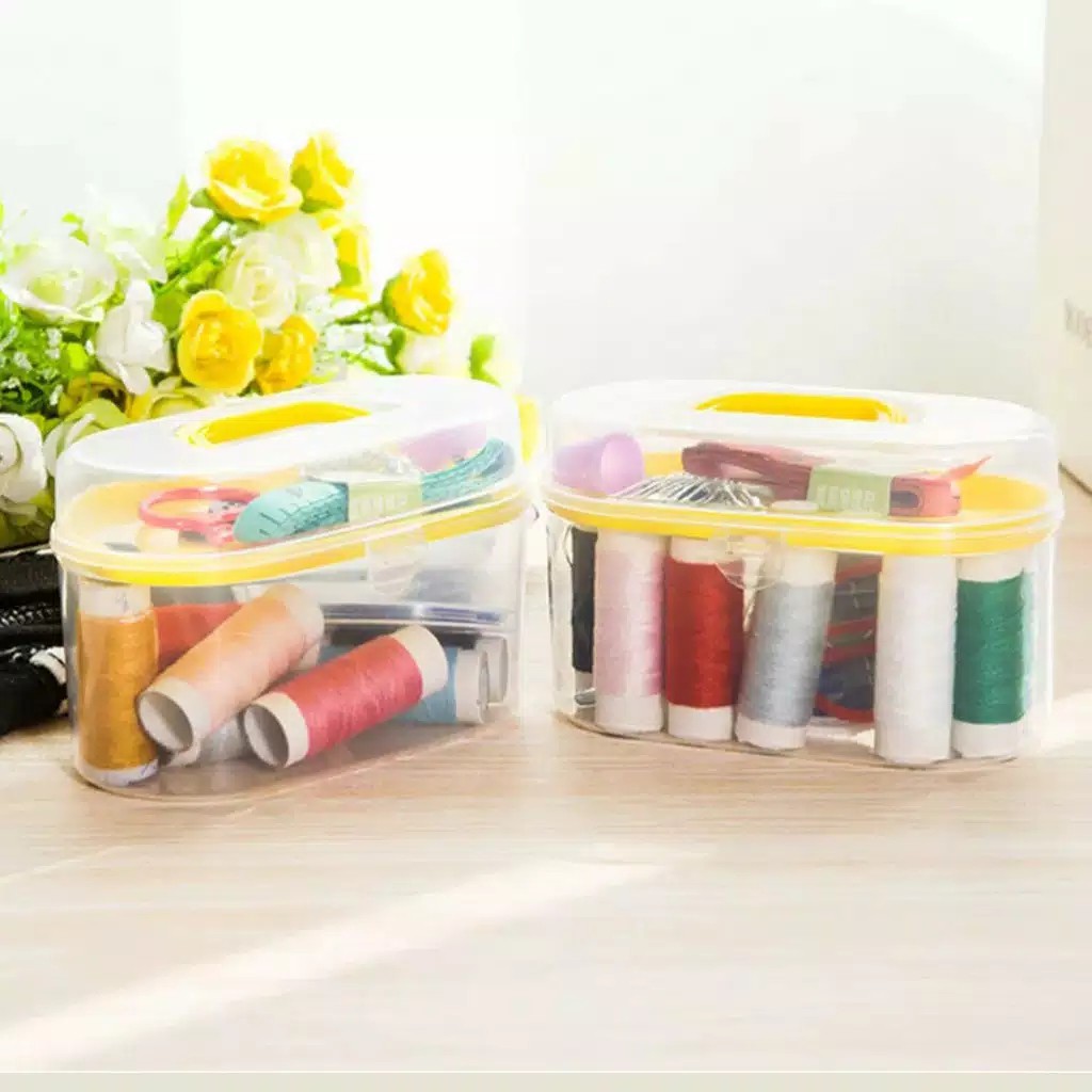 Alat Perlengkapan PERALATAN JAHIT MENJAHIT SET Lengkap Jarum Benang - Mini Sewing KIT SET