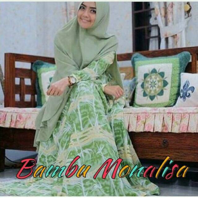 baju muslimah gamis syari monalisa nipon toska dress wolvis | Shopee