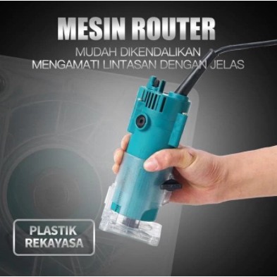 SET MESIN ROUTER TRIMMER MAILTANK SH 134 DAN MATA PROFIL ENGSEL FORSTNER DRILL BIT SET