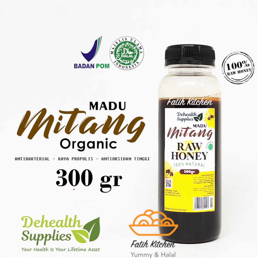 

Mitang Raw Honey 300 gr Botol Plastik dari Dehealth Supplies - Madu Mentah Asli Murni