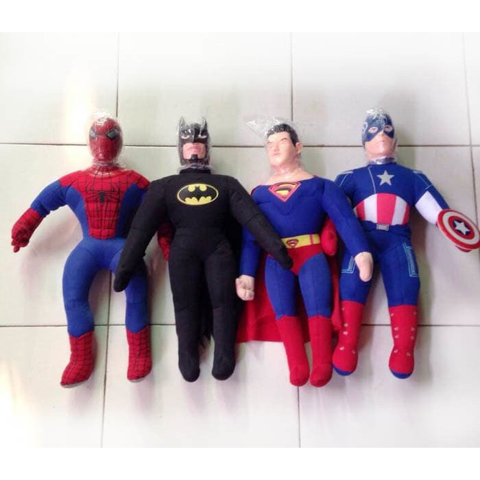 Dijual Boneka Superhero Superman Batman Spiderman Capt.America Besar Diskon