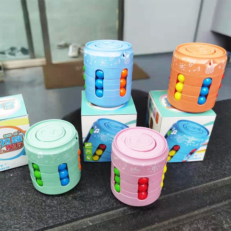 Antistress Magic Beans Cube Can Spinning Top Little Bean Children's Colorful Fidget Finger Spinning Relieves Stress Toys