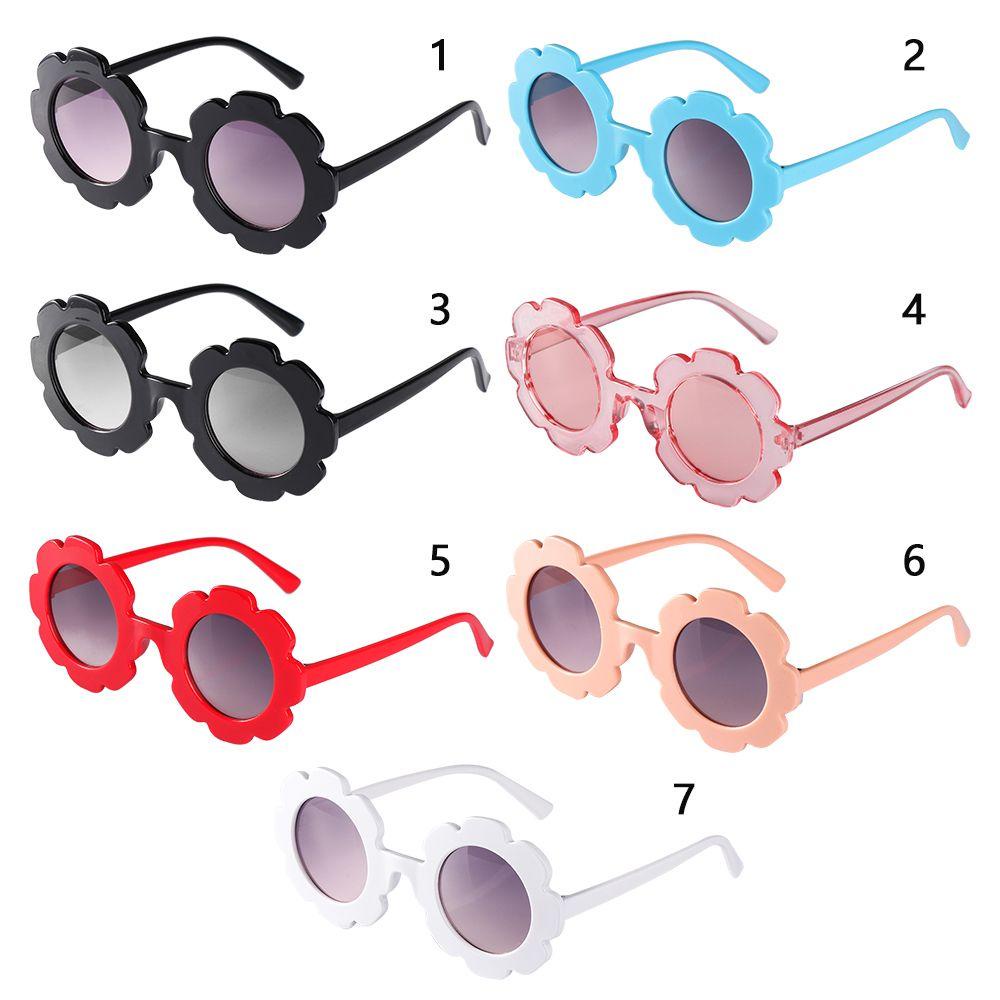 R-flower 1pc Kacamata Hitam Anak Lucu Fashion Streetwear Produk Luar Ruangan Eyewear Bentuk Bunga